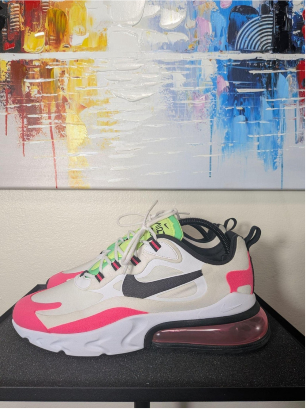 Nike Air Max 270 React Shoes Womens Size 11 Multicolor Sneakers CJ0619-101